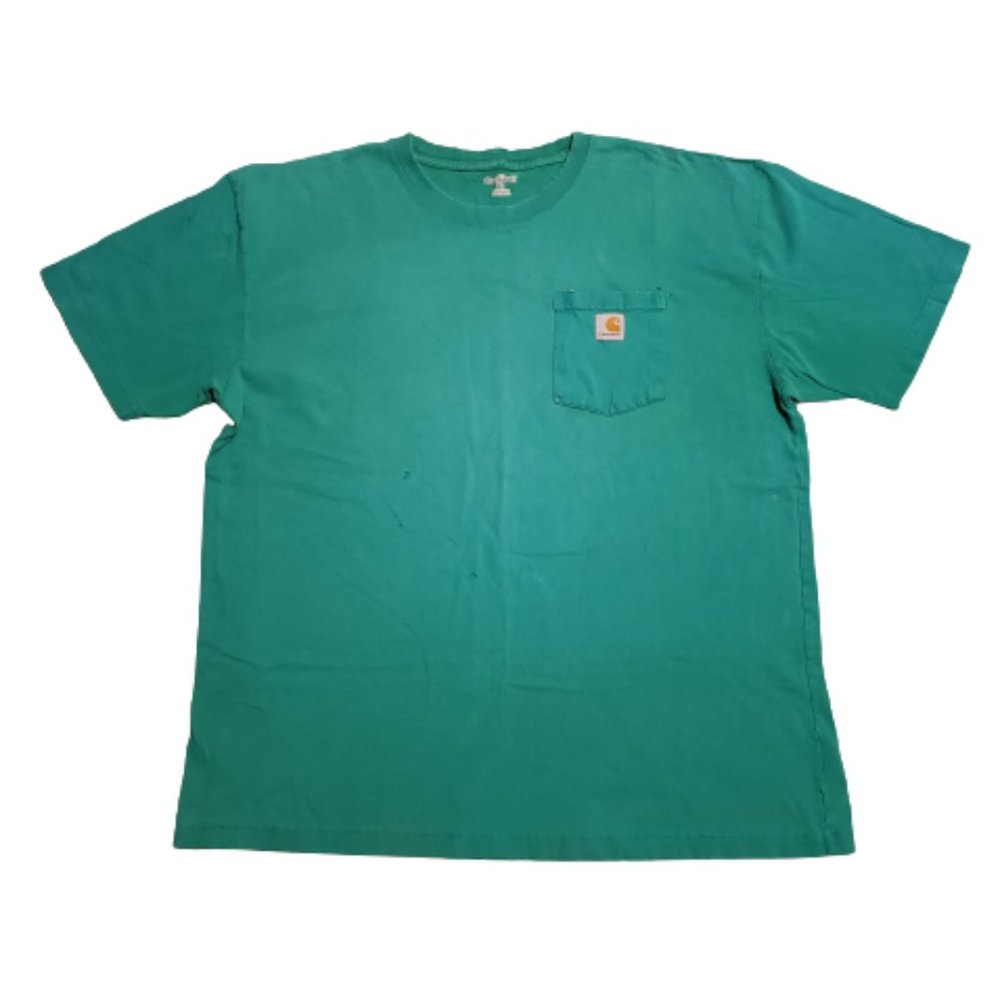 Carhartt Pocketed T-Shirt Tee Green | Men's XL Western Cowboy Ranchwear Outdoor
